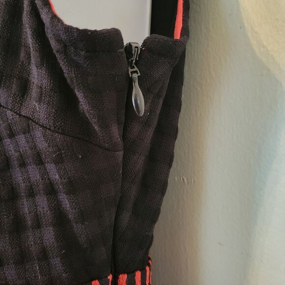 Anthropologie Maeve 4P Sleeveless Fit Flare Dress Chevron Skirt CAROLINA - Picture 7 of 8